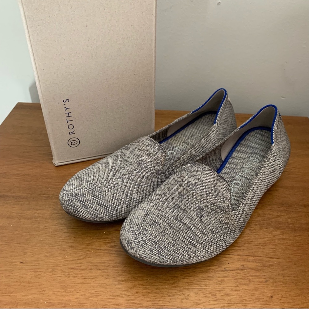 Rothy’s taupe heather loafers 8